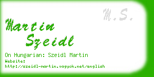 martin szeidl business card